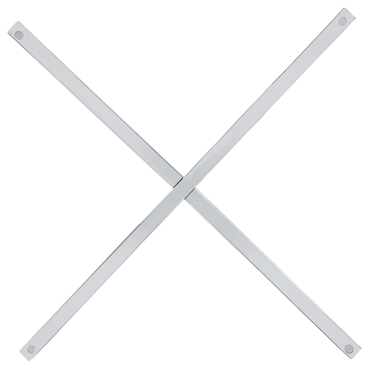 Pace Chrome Geometric Metal Dining Table Base from Coaster - Luna Furniture