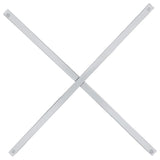 Pace Chrome Geometric Metal Dining Table Base from Coaster - Luna Furniture