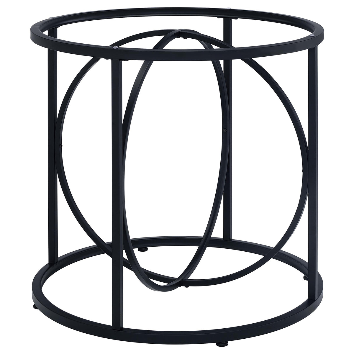 Levy Matte Black Loop Metal Dining Table Base from Coaster - Luna Furniture