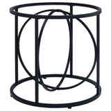 Levy Matte Black Loop Metal Dining Table Base from Coaster - Luna Furniture