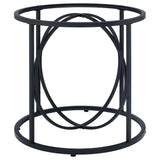 Levy Matte Black Loop Metal Dining Table Base from Coaster - Luna Furniture