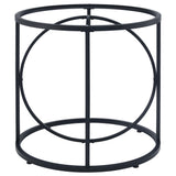Levy Matte Black Loop Metal Dining Table Base from Coaster - Luna Furniture