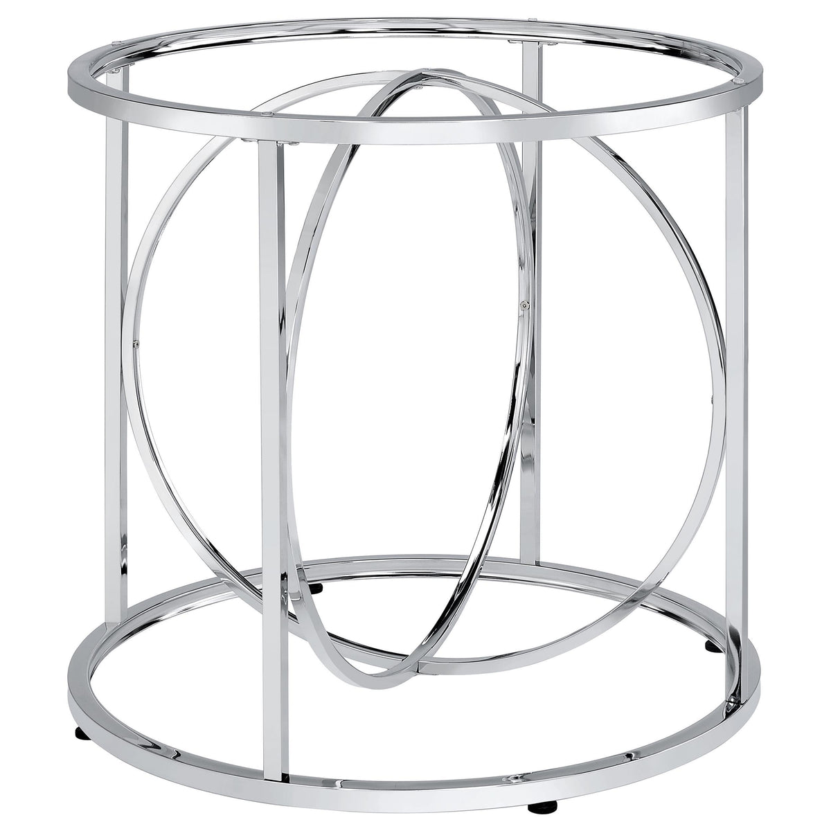Levy Chrome Loop Metal Dining Table Base from Coaster - Luna Furniture