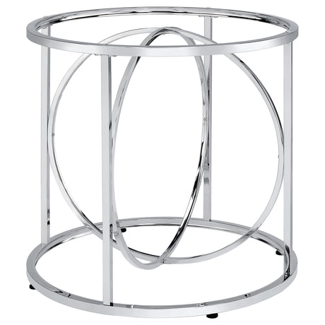 Levy Chrome Loop Metal Dining Table Base from Coaster - Luna Furniture