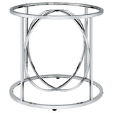 Levy Chrome Loop Metal Dining Table Base from Coaster - Luna Furniture