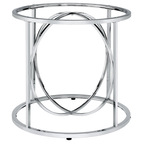 Levy Chrome Loop Metal Dining Table Base from Coaster - Luna Furniture