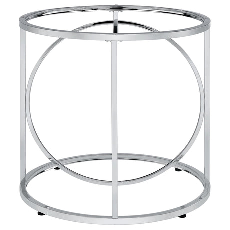 Levy Chrome Loop Metal Dining Table Base from Coaster - Luna Furniture