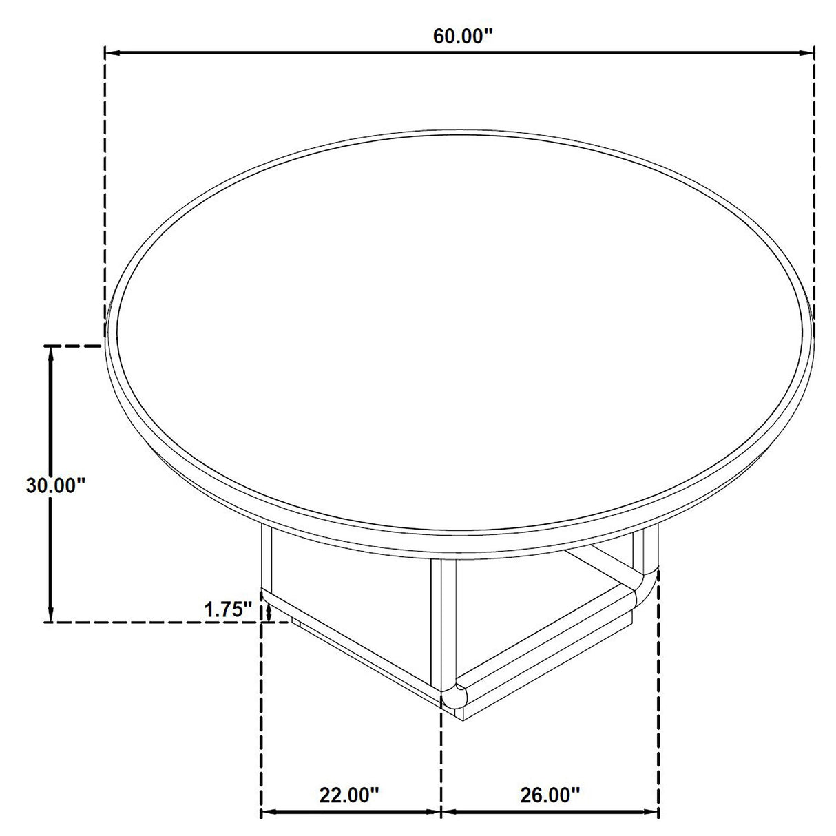 Leandro Burnished Black 5-Piece Round Dining Table Set from Coaster - Luna Furniture