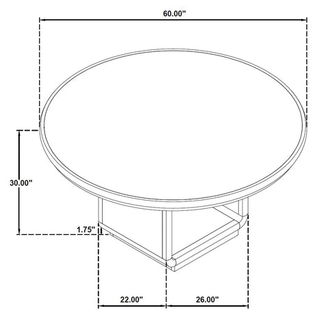 Leandro Burnished Black 5-Piece Round Dining Table Set from Coaster - Luna Furniture