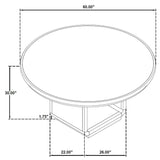 Leandro Burnished Black 7-Piece Round Dining Table Set from Coaster - Luna Furniture