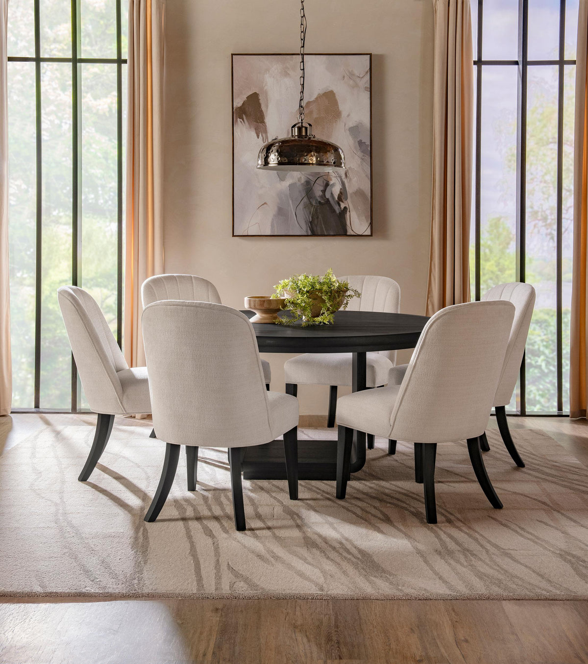 Leandro Burnished Black 60-inch Round Dining Table from Coaster - Luna Furniture