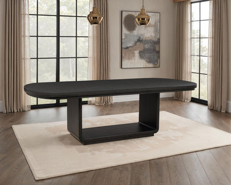 Leandro Burnished Black 78-inch Extension Dining Room Table from Coaster - Luna Furniture