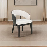 Leandro Burnished Black/Cream Upholstered Dining Arm Chair, Set of 2 from Coaster - Luna Furniture