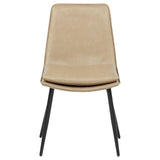 Ortega Tan Upholstered Dining Side Chair, Set of 2 from Coaster - Luna Furniture