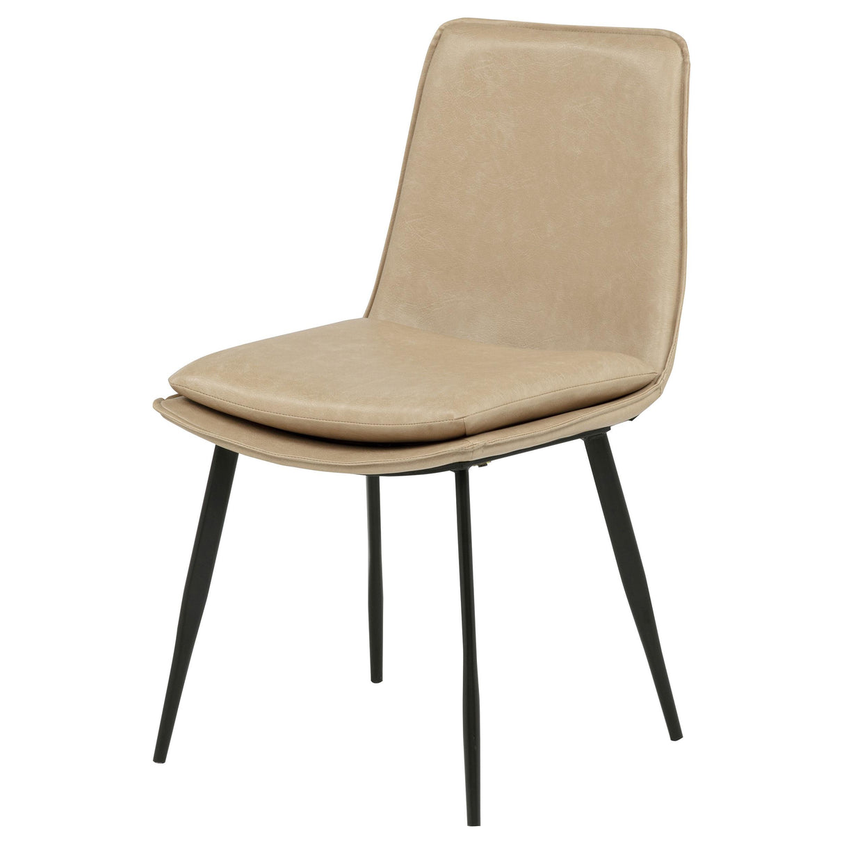 Ortega Tan Upholstered Dining Side Chair, Set of 2 from Coaster - Luna Furniture