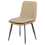 Ortega Tan Upholstered Dining Side Chair, Set of 2 from Coaster - Luna Furniture