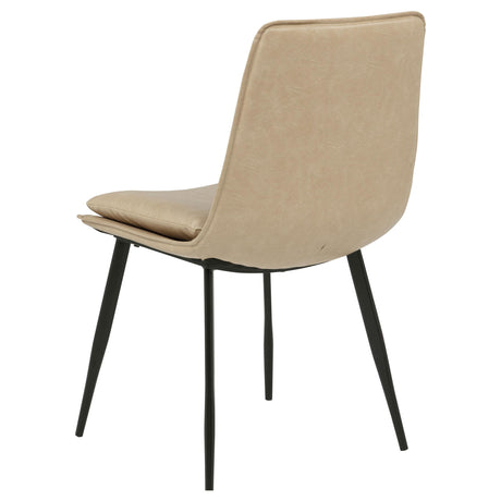 Ortega Tan Upholstered Dining Side Chair, Set of 2 from Coaster - Luna Furniture