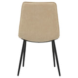 Ortega Tan Upholstered Dining Side Chair, Set of 2 from Coaster - Luna Furniture