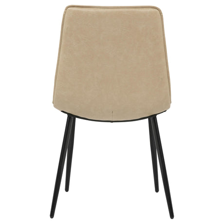 Ortega Tan Upholstered Dining Side Chair, Set of 2 from Coaster - Luna Furniture