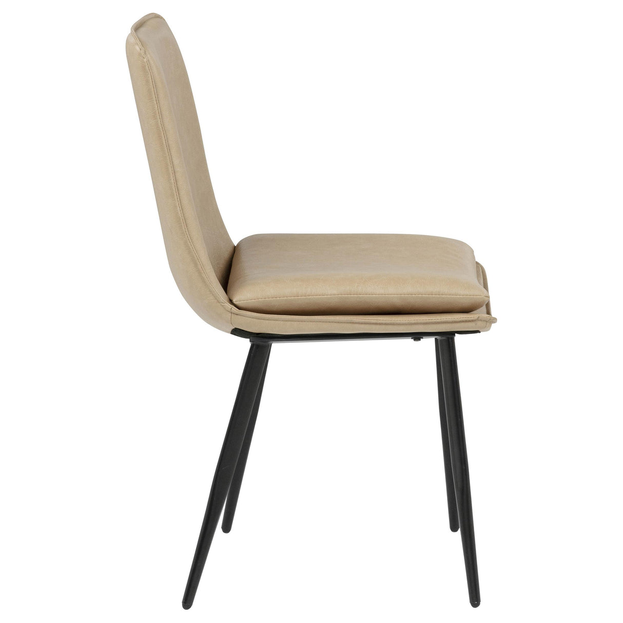 Ortega Tan Upholstered Dining Side Chair, Set of 2 from Coaster - Luna Furniture