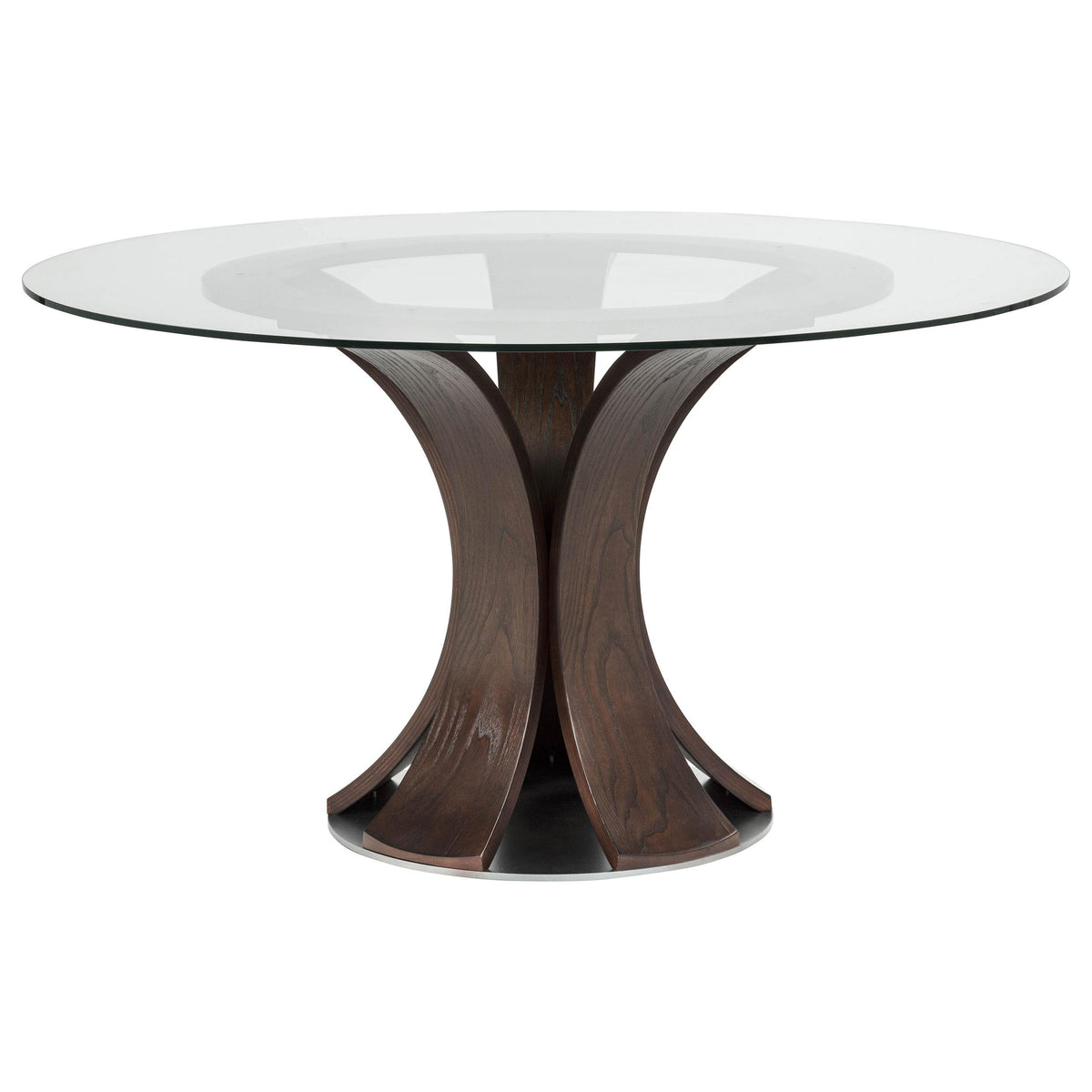 Naser Gray/Dark Walnut 5-Piece 48" Round Dining Set from Coaster - Luna Furniture