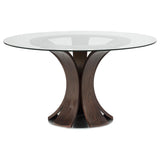 Naser Gray/Dark Walnut 5-Piece 48" Round Dining Set from Coaster - Luna Furniture