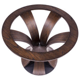 Naser Dark Walnut 48-inch Round Glass Top Dining Table
