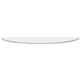 Naser Dark Walnut 48-inch Round Glass Top Dining Table