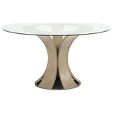 Naser 5-piece 48-inch Round Dining Table Set Beige and Light Oak from Coaster - Luna Furniture