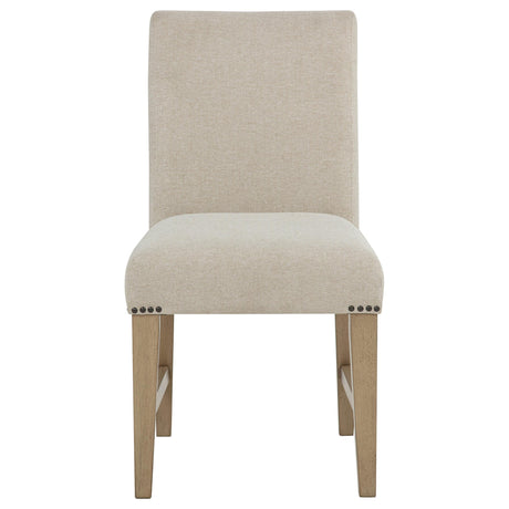 Naser Beige/Light Oak 5-Piece 48" Round Dining Set from Coaster - Luna Furniture