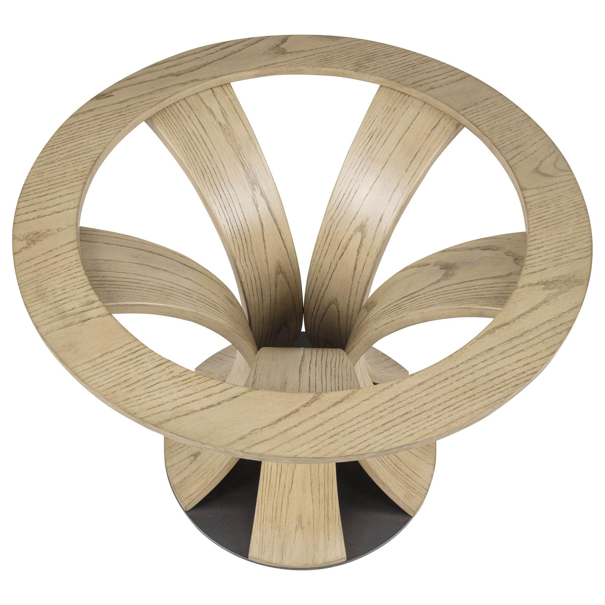 Naser Light Oak 48-inch Round Glass Top Dining Table from Coaster - Luna Furniture
