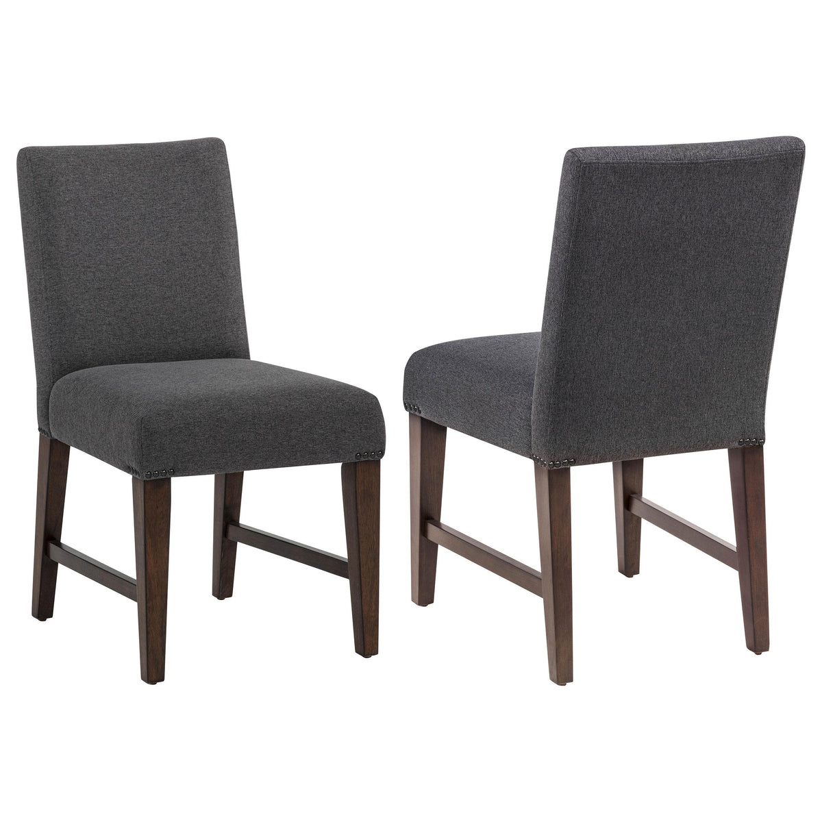 Naser Parsons Gray and Dark Walnut Dining Side Chair, Set of 2 from Coaster - Luna Furniture