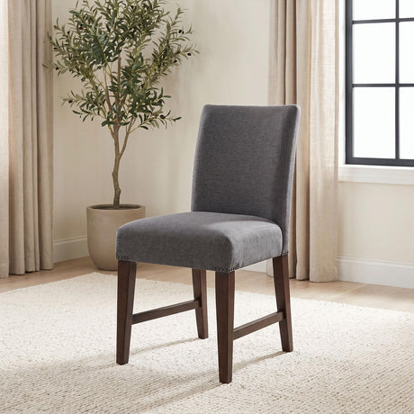 Naser Parsons Gray and Dark Walnut Dining Side Chair, Set of 2 from Coaster - Luna Furniture