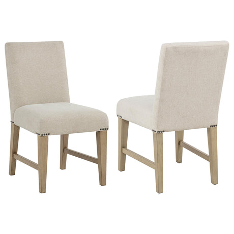 Naser Parsons Beige and Light Oak Dining Side Chair, Set of 2 from Coaster - Luna Furniture