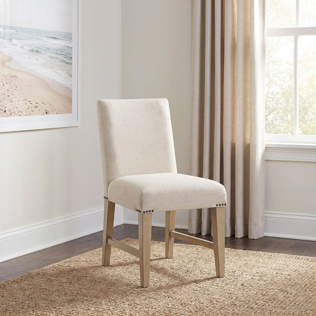 Naser Parsons Beige and Light Oak Dining Side Chair, Set of 2 from Coaster - Luna Furniture