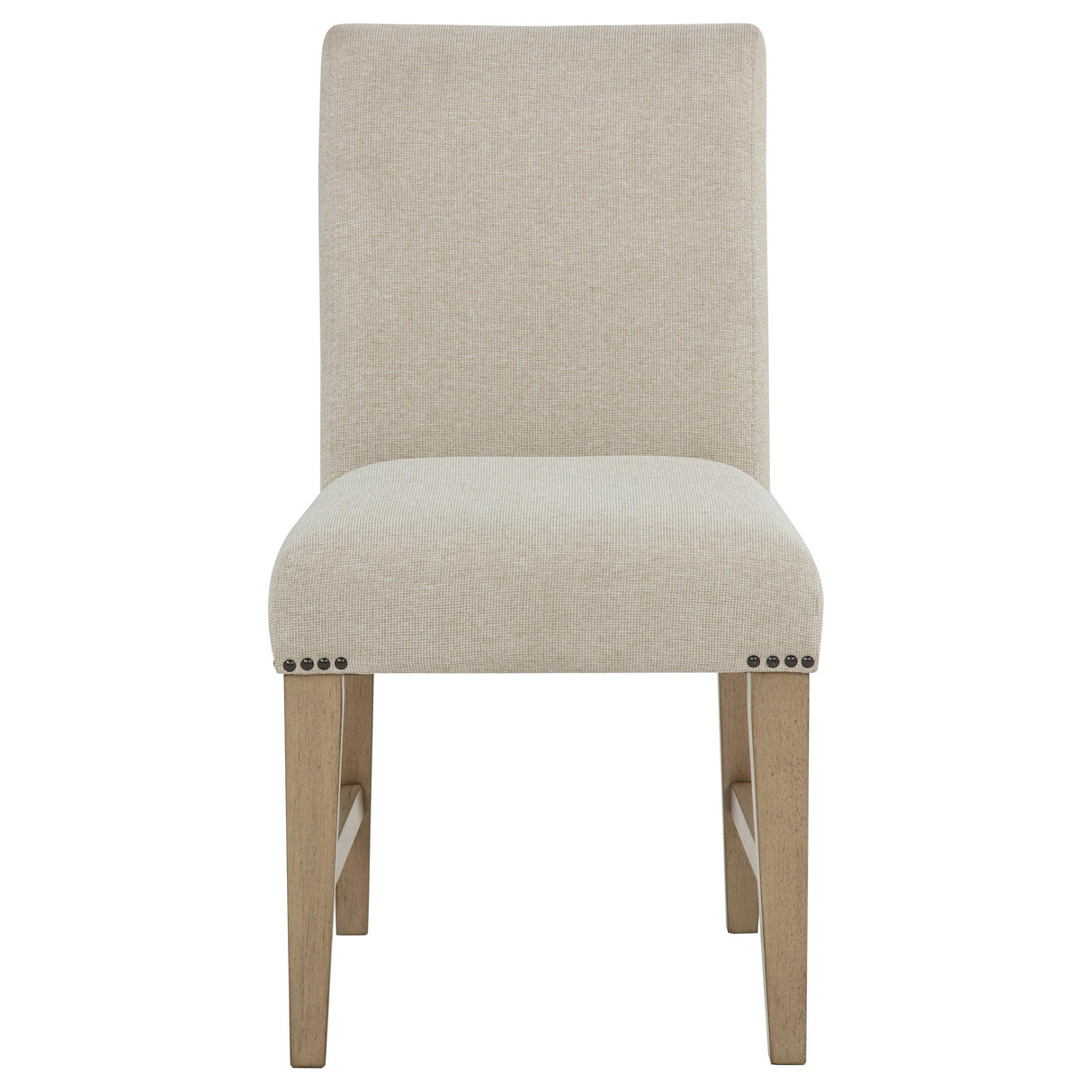Naser Parsons Dining Side Chair Beige and Light Oak (Set of 2) from Coaster - Luna Furniture