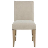 Naser Parsons Dining Side Chair Beige and Light Oak (Set of 2) from Coaster - Luna Furniture