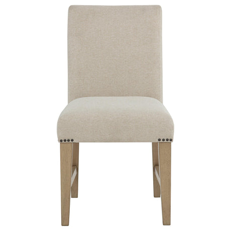 Naser Parsons Beige and Light Oak Dining Side Chair, Set of 2 from Coaster - Luna Furniture
