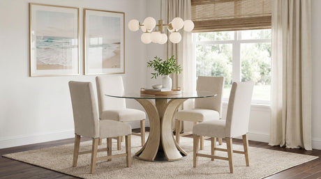 Naser Parsons Beige and Light Oak Dining Side Chair, Set of 2 from Coaster - Luna Furniture