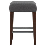 Naser Gray and Dark Walnut Upholstered Counter Stool, Set of 2 from Coaster - Luna Furniture