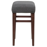 Naser Gray and Dark Walnut Upholstered Counter Stool, Set of 2 from Coaster - Luna Furniture