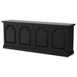 Florence Antique Black 4-Door Dining Sideboard Buffet Cabinet from Coaster - Luna Furniture