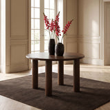 Faulkner Brown Oak 48-inch Round Wood Dining Table