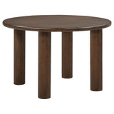 Faulkner Brown Oak 48-inch Round Wood Dining Table from Coaster - Luna Furniture