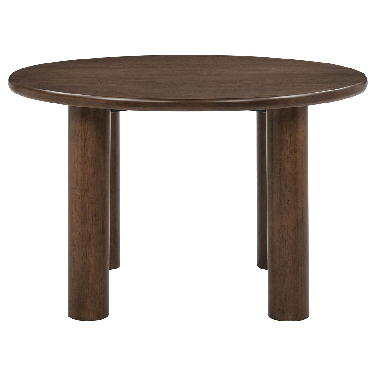 Faulkner Brown Oak 48-inch Round Wood Dining Table from Coaster - Luna Furniture