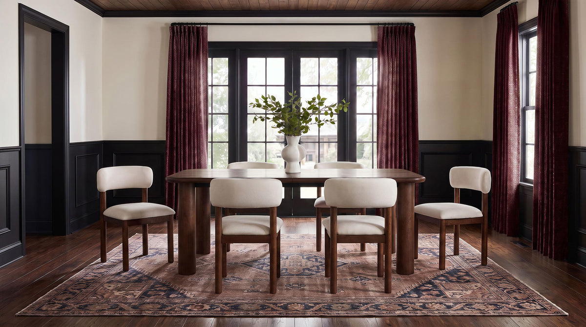 Faulkner Cream 7-Piece 84-inch Extension Dining Set