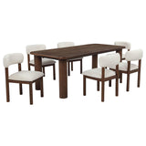 Faulkner 7-piece 84-inch Extension Dining Set Cream from Coaster - Luna Furniture