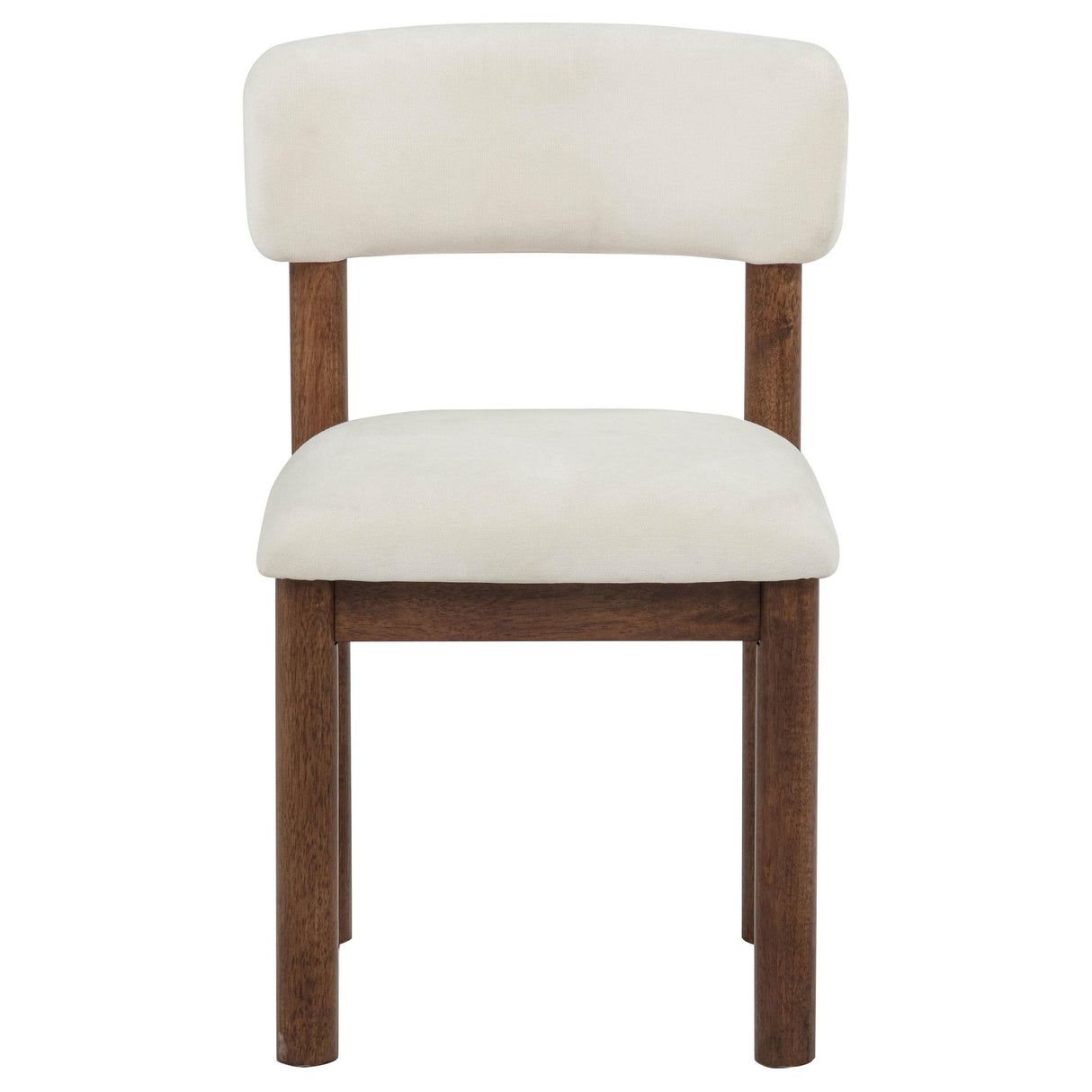 Faulkner Cream / Brown Oak Upholstered Dining Side Chair (Set of 2) from Coaster - Luna Furniture