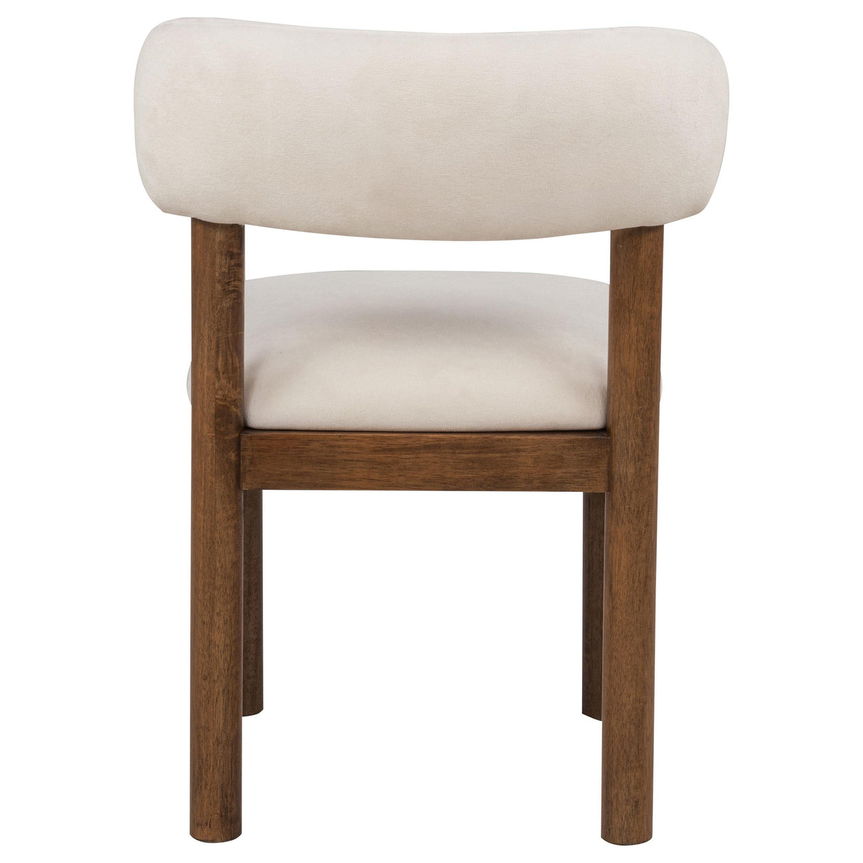 Faulkner Cream/Brown Oak Upholstered Dining Side Chair, Set of 2