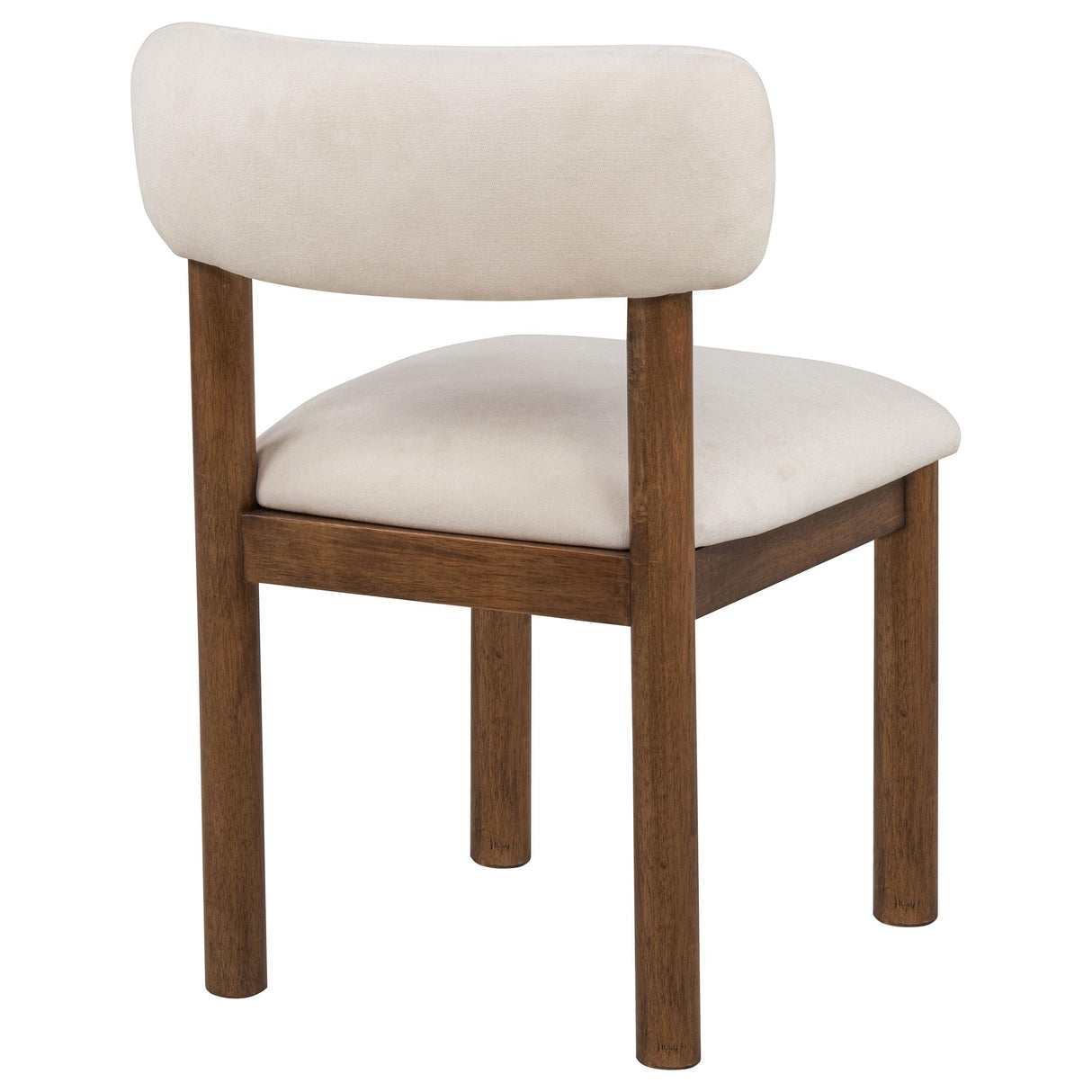Faulkner Cream/Brown Oak Upholstered Dining Side Chair, Set of 2
